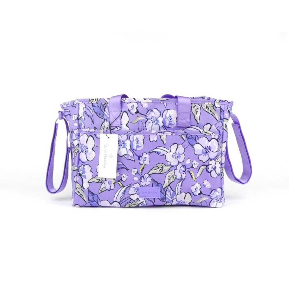 Vera Bradley Wild Roses Lavender Lighten Up Everything Organizer NWT